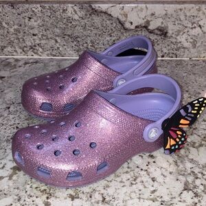 CROCS Glittery Lavender Kids Clogs